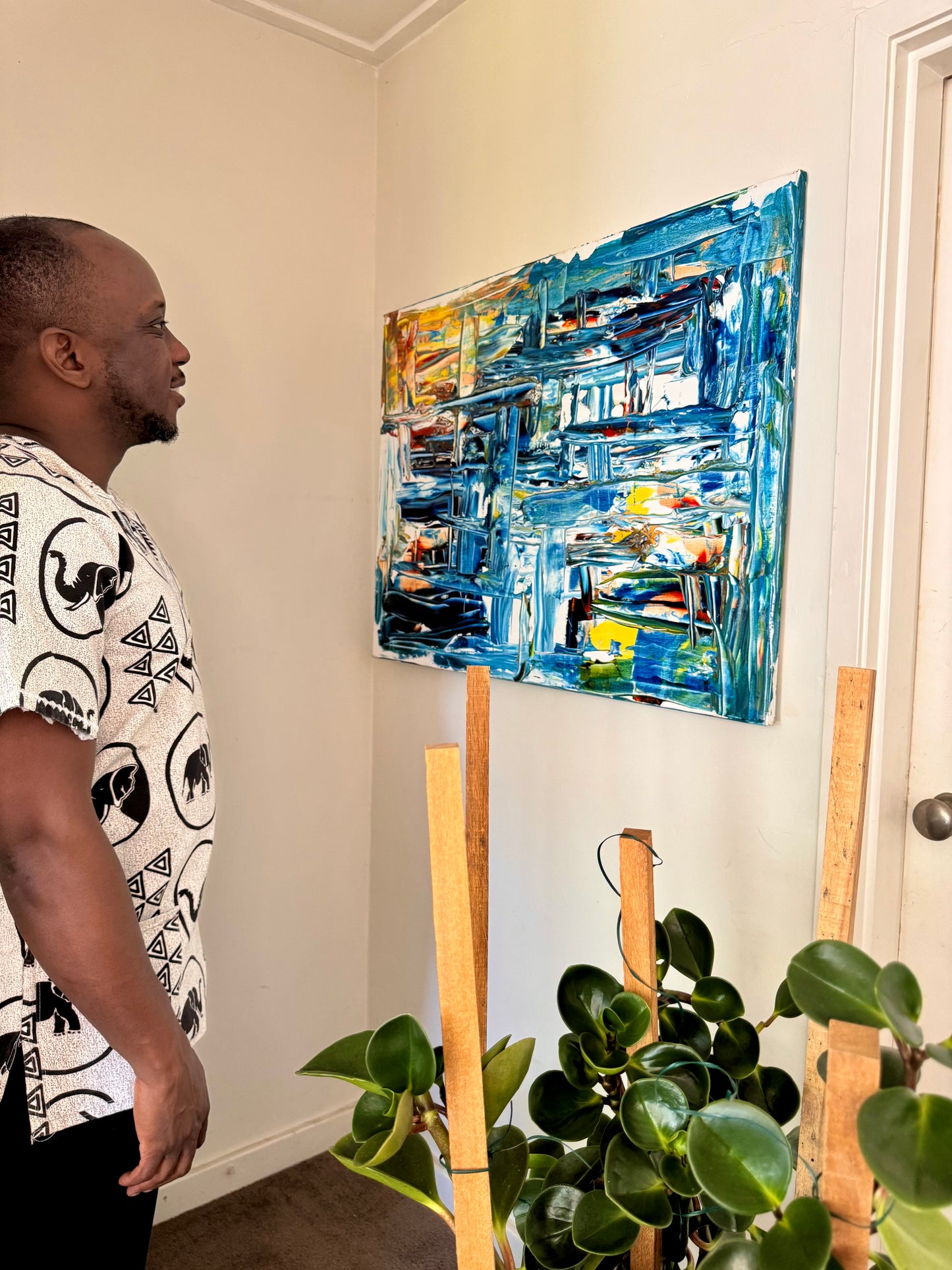 Inside the Mind of an Artist canvas print - Contemporary creative wall art by Art By Kudzi - Artistic expression decor