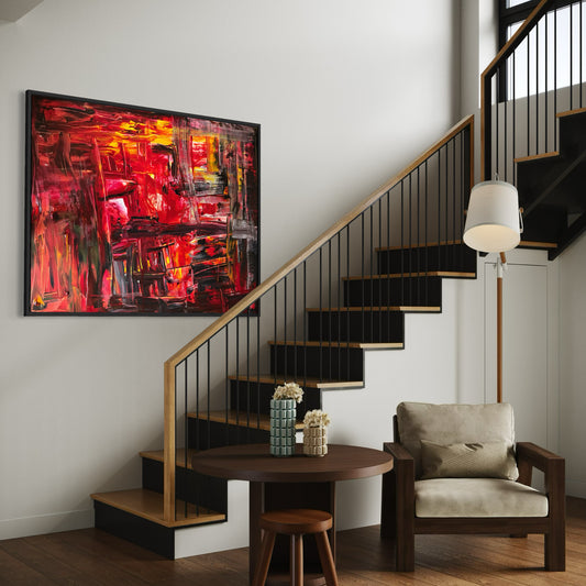 Set Ablaze - Original Artwork - Canvas Print by Art By Kudzi