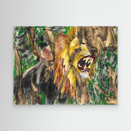 Veil of the Roar - Canvas Print by Art By Kudzi