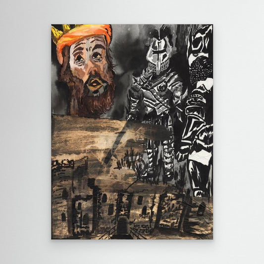 Crown and Conquest - Canvas Print by Art By Kudzi