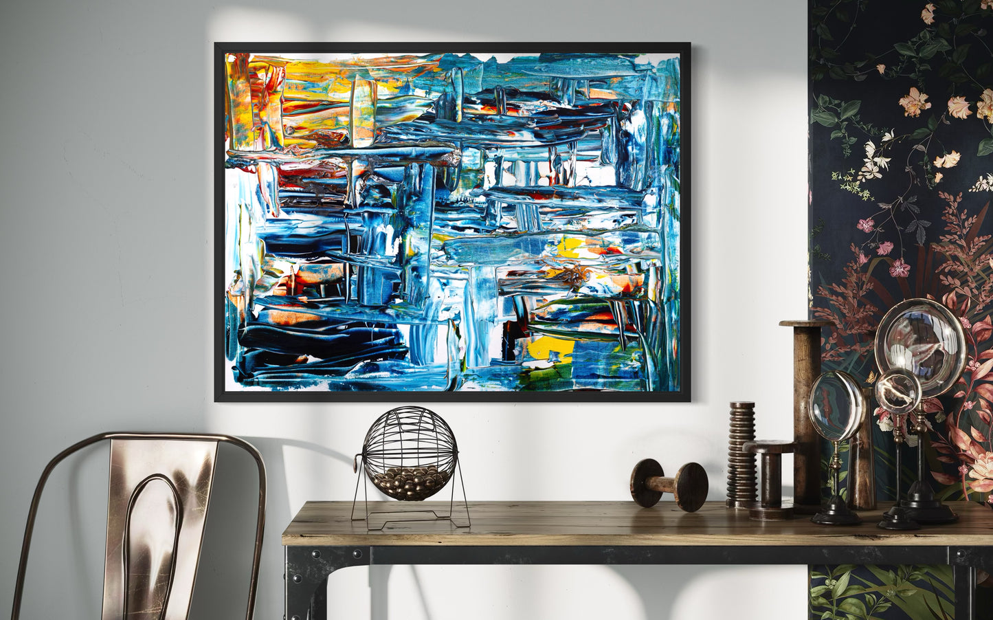 Inside the Mind of an Artist, a contemporary abstract canvas by Art By Kudzi expressing creativity, movement, and emotional depth.