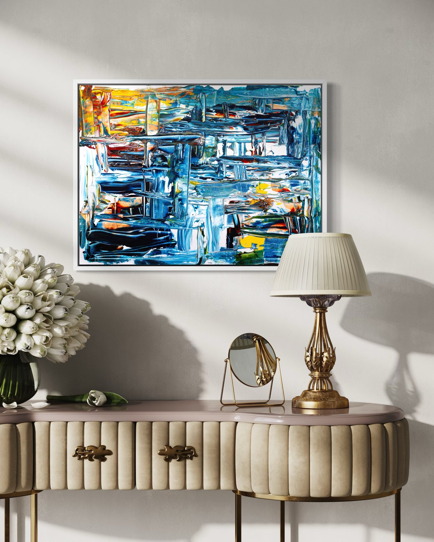Inside the Mind of an Artist canvas in creative studio setting - Inspirational wall art by Art By Kudzi - Artist home decor  