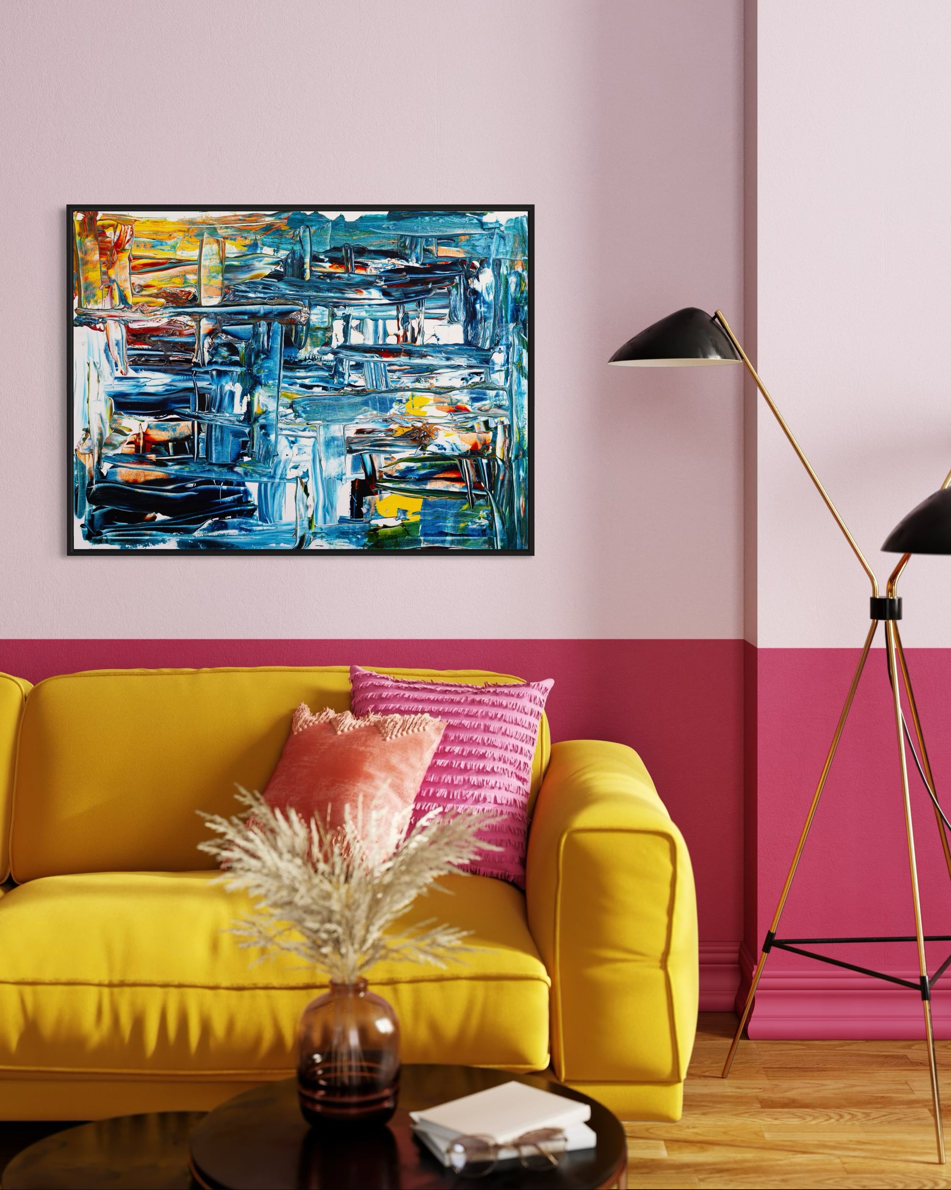 Inside the Mind of an Artist - Multiple canvas sizes available - Contemporary wall decor by Art By Kudzi 
Modern abstract canvas print exploring the creative mind through colour in motion and textured brushstrokes.