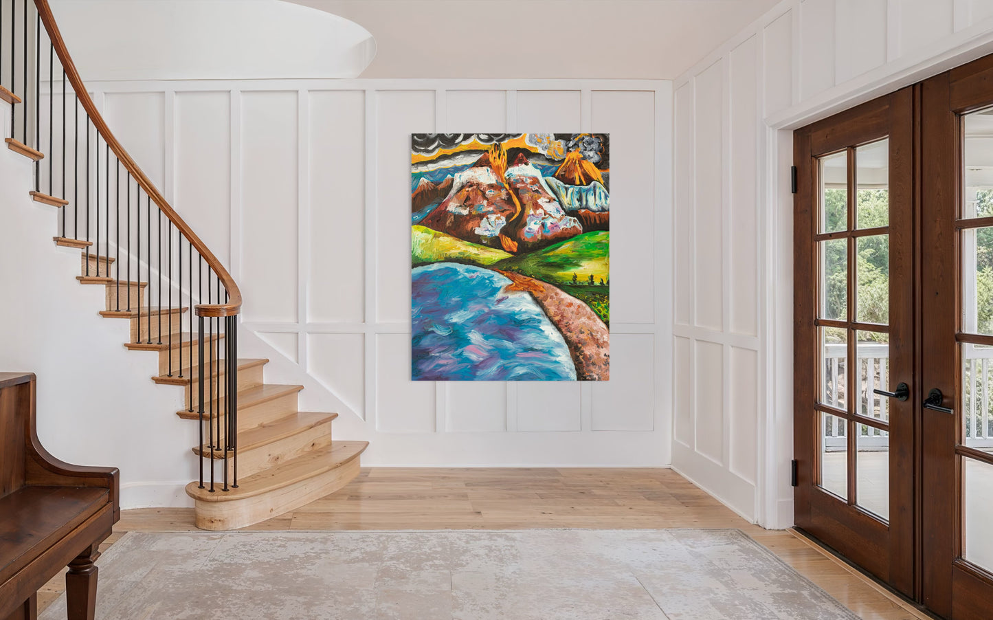 Out of the Fire Comes Favour - Framed canvas option - Christian prophetic faith art by Art By Kudzi - Divine favor decor  
Abstract artwork inspired by the idea that fire refines and reveals purpose, drawing beauty and favour from life’s trials.