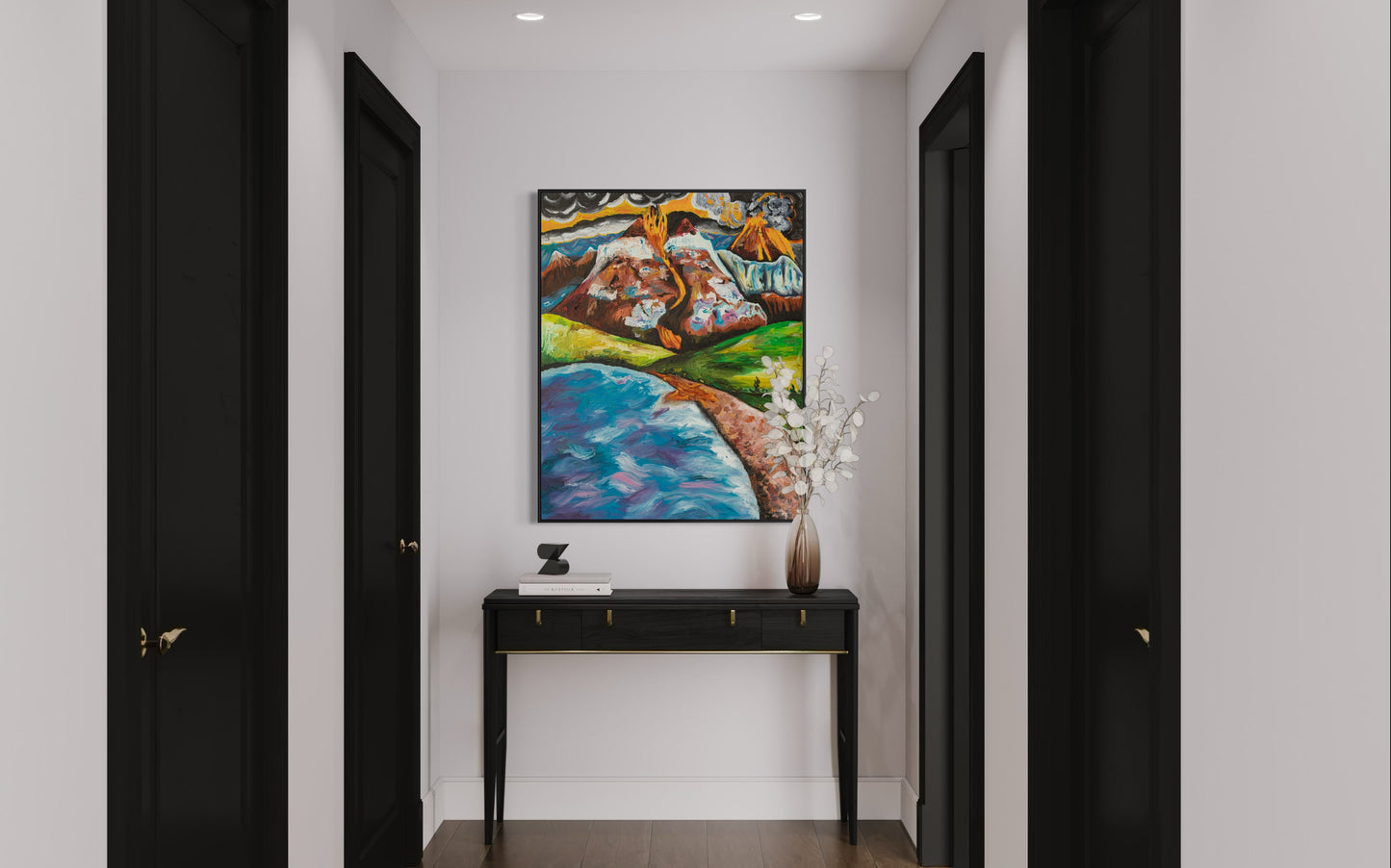 Out of the Fire Comes Favour - Prophetic declaration canvas - Christian trial to triumph art by Art By Kudzi
Expressive abstract painting inspired by the belief that life’s hardest seasons often precede breakthrough and beauty.